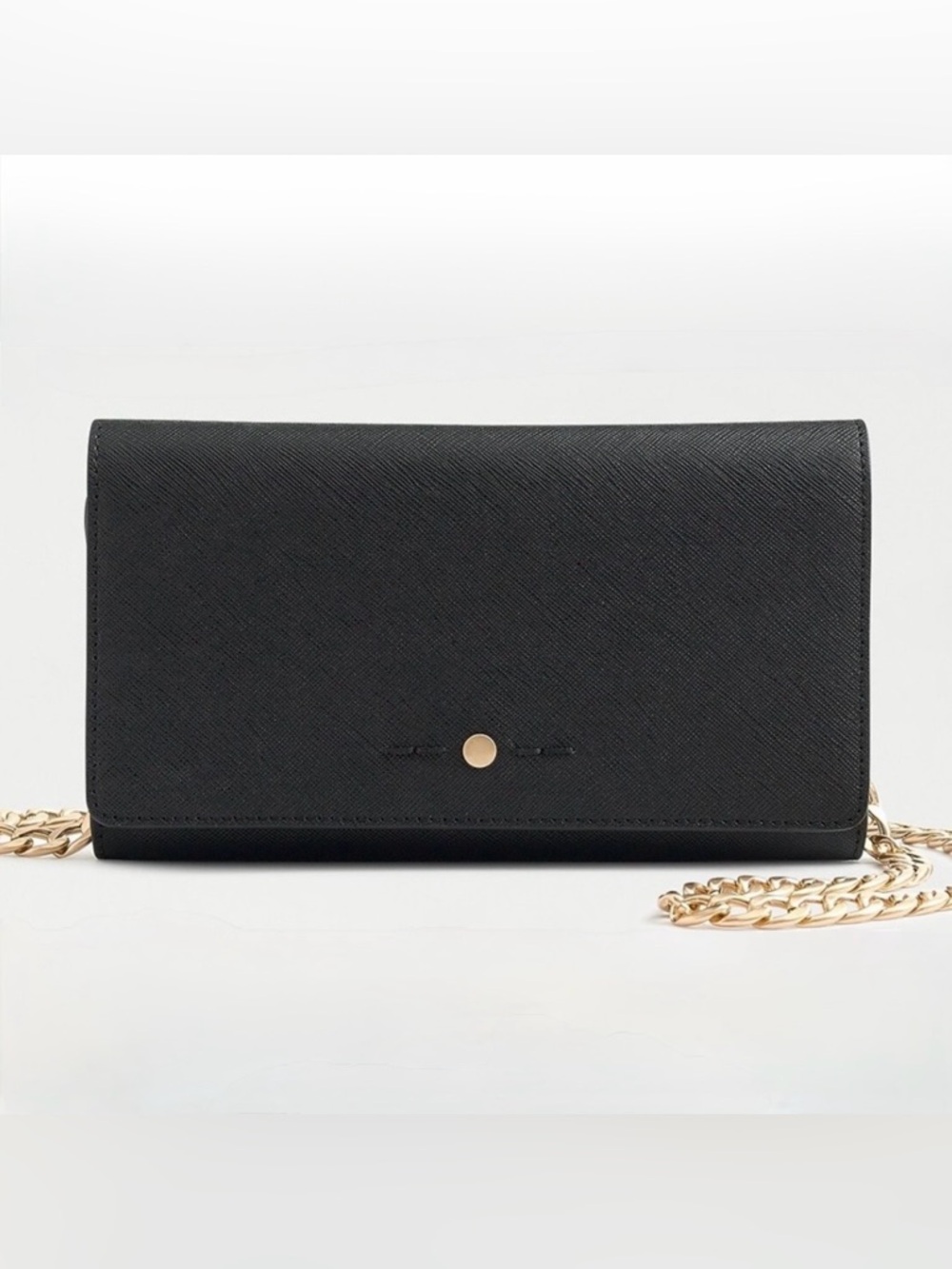 Jcrew Convertible wallet bag with chain strap in leather